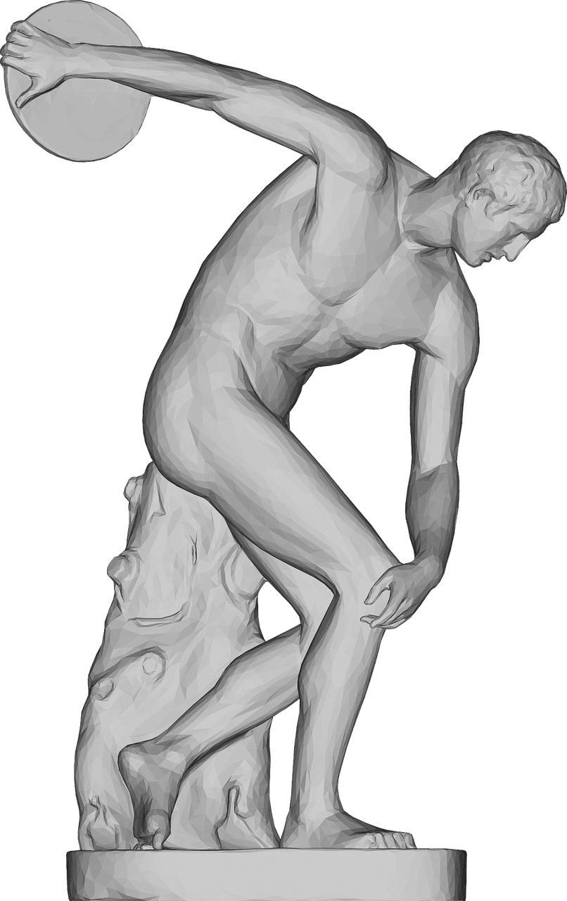turismo sportivo antica Grecia. Statua di partecipante alle Olimpiadi
